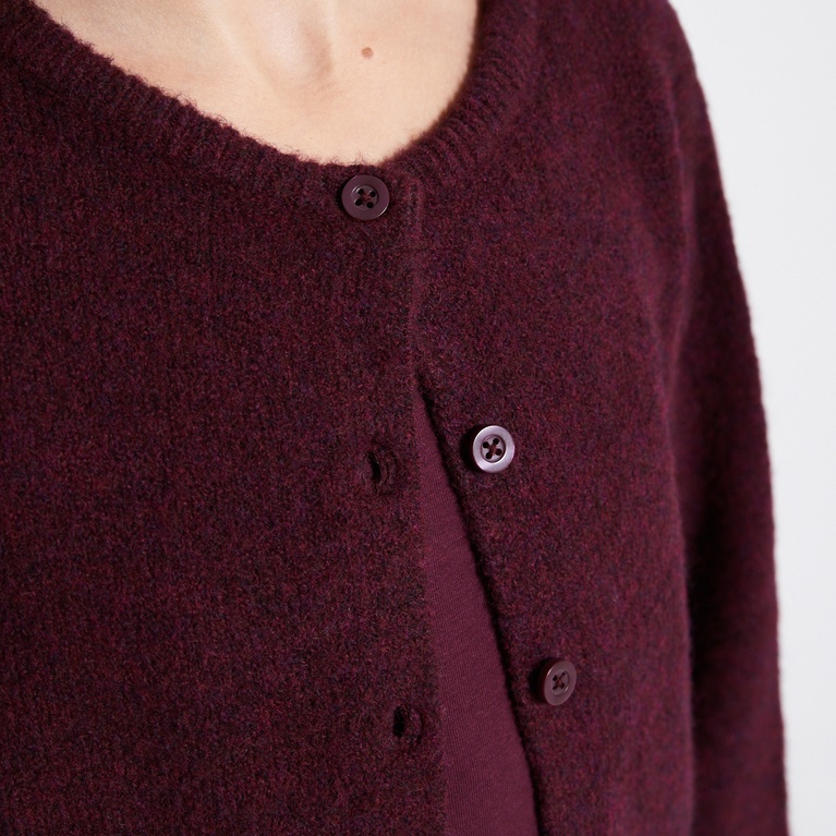 Basic knit cardigan "Audrey star" Light Burgundy